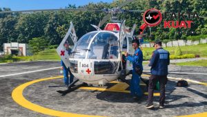 Polda Jateng Siagakan Helikopter Ambulans Udara di GT Kalikangkung, Perkuat Penanganan Darurat Selama Operasi Ketupat Candi 2026