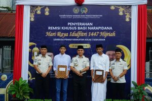 Momen Idul Fitri Penuh Makna, Lapas Kelas I Makassar Berikan Remisi Khusus kepada 778 Warga Binaan