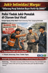 Viral! Jukir di Citarum Semarang Intimidasi Pengendara, Dilarang Pergi Sebelum Bayar Parkir Rp3.000