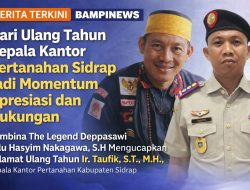 Ullu Hasyim Nakagawa Sampaikan Ucapan Selamat Ulang Tahun kepada Kepala Kantor Pertanahan Sidrap