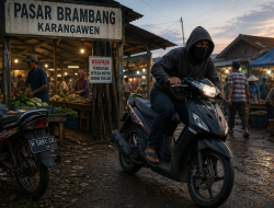 Pencurian Sepeda Motor Kembali Terjadi di Pasar Brambang Karangawen