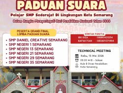 “Luar Biasa! SMP Daniel Creative Semarang Jadi Satu-Satunya Sekolah Swasta yang Tembus Grand Final Paduan Suara Kota Semarang”