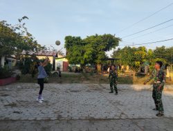 Kehadiran Satgas TMMD Dekat dengan Anak-Anak, Tumbuhkan Semangat Olahraga di Desa