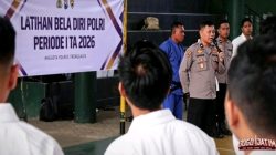 Siap Naik Pangkat, Puluhan Personel Polres Trenggalek Ikuti Ujian Bela Diri