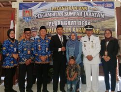 Kepala Desa Majingklak Lantik Perangkat Desa Unsur Kewilayahan Dusun Karangsari