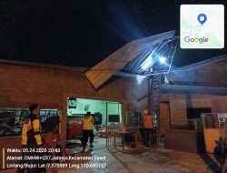 Polsek Sawit Respon Cepat Kejadian Angin Kencang yang Merusak Atap Rumah dan Warung Warga