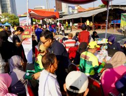 Semarak HUT Bhayangkara Ke-80, Polrestabes Semarang Gelar Olahraga Bersama dan Pasar Rakyat, Ribuan Warga Padati Simpang Lima