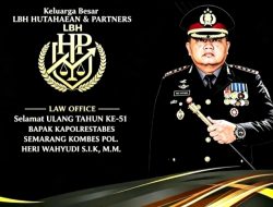 Pengabdian dan Pelindungan Warga adalah Makna Tertinggi Pengayoman! Michael Velando Hutahaen & Setyo Wisnu Alias Roger Ucapkan Selamat Hari Ulang Tahun Kepada Kapolrestabes Semarang Teruslah Menjadi Benteng Keadilan dan Panutan Seluruh Warga!