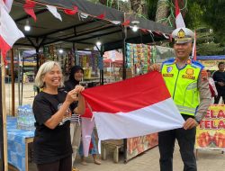 Semarak HUT RI ke-81, Polres Boyolali Bagikan 310 Bendera Merah Putih