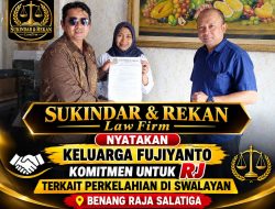 Keluarga Fujiyanto/Yanto/Petak nyatakan Komitmen Untuk Restorative Justice/RJ terkait kasus Sholeh, melalui Kuasa Hukumnya Adv. Sukindar, S.H.
